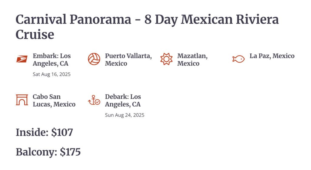 Carnival cruise itinerary overview summer 2025 cruise deals
